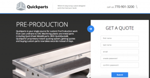 PPC landing page machine shop