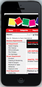 mobile site view of not responsive design