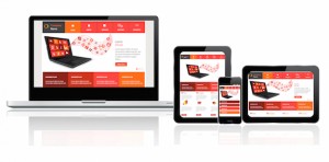 devices showing a responsive website